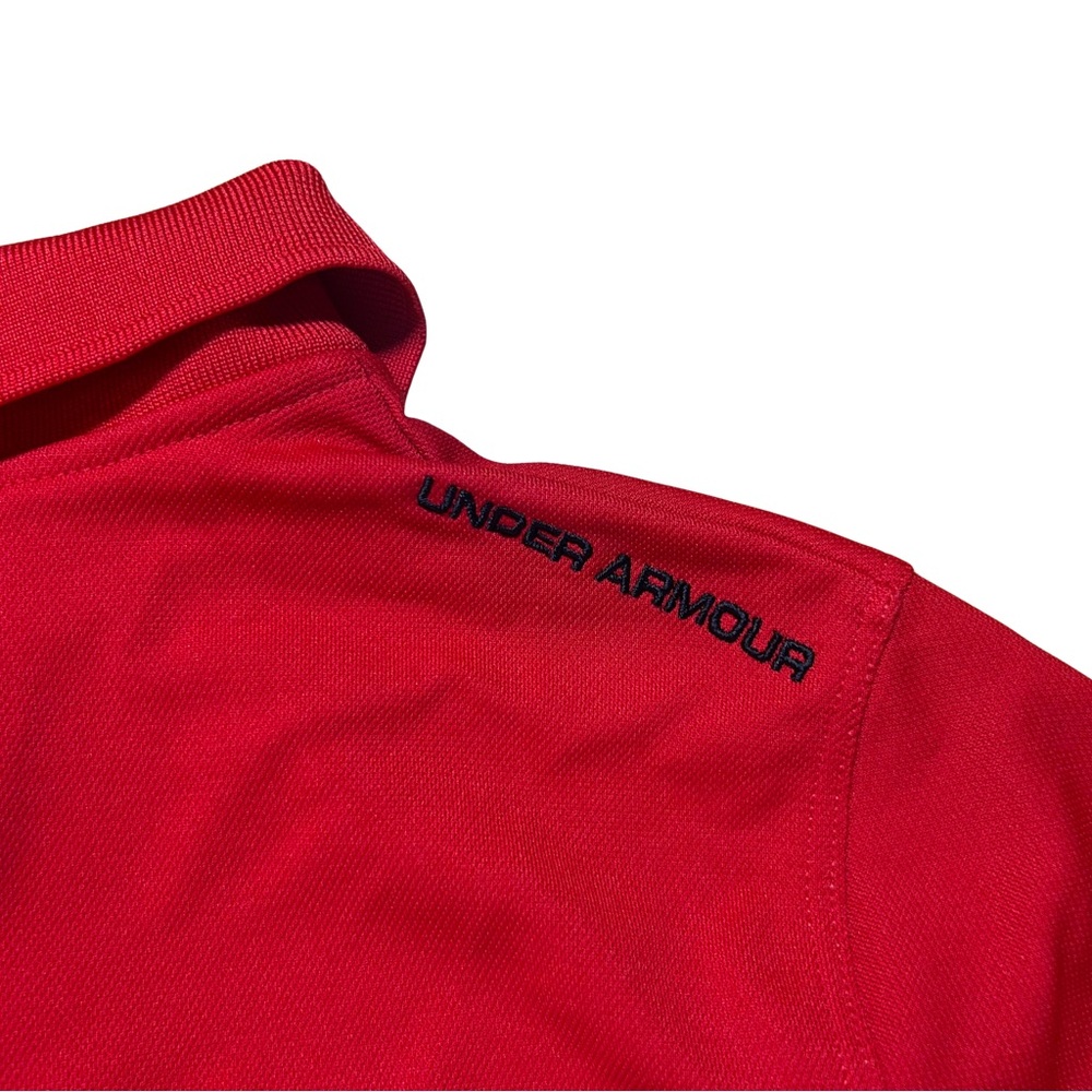 Under Armour Kids Red Collared Short Sleeve Shirt - Picture 5 of 5